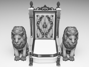 King Throne 3 - 4K 3D-Modell