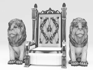 King Throne 3 - 4K 3D-Modell