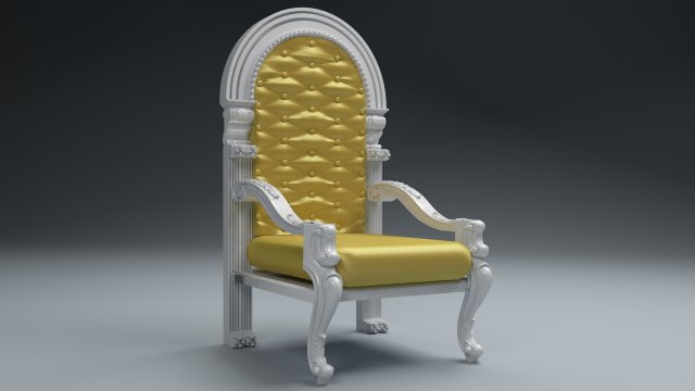 King Throne 4 - 4K 3D Model .c4d .max .obj .3ds .fbx .stl .blend 