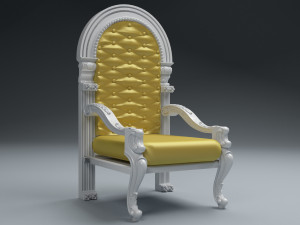 King Throne 4 - 4K 3D Model