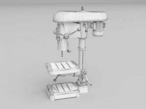 Drill Machine All Parts 3D Model