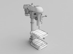 Drill Machine All Parts 3D Model