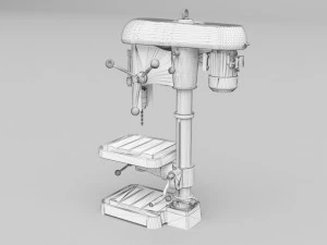 Drill Machine All Parts 3D Model