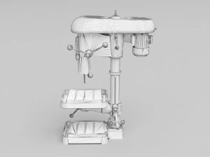 Drill Machine All Parts 3D Model