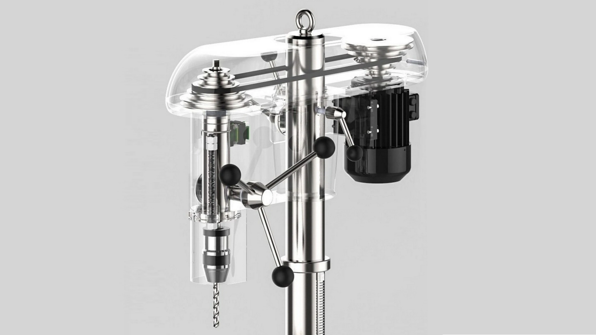 Drill Machine All Parts 3D Model .c4d .max .obj .3ds .fbx .stl .blend