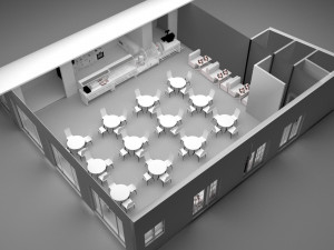 Cafeteria 3D 모델