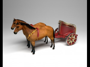 Roman War Chariot 3D Model