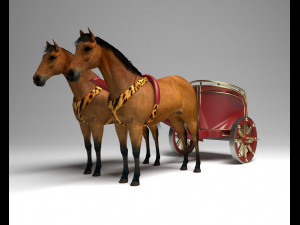 Roman War Chariot 3D Model