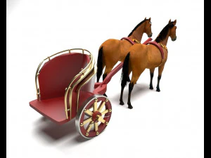 Roman War Chariot 3D Model