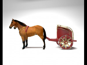 Roman War Chariot 3D Model
