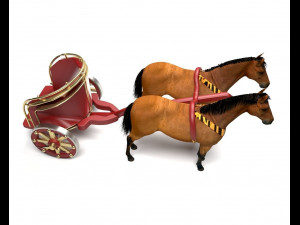 Roman War Chariot 3D Model