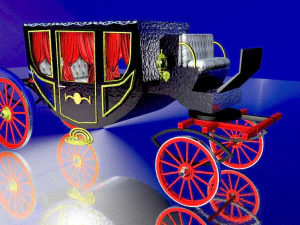 Luxury Horse Carriage 3D Model