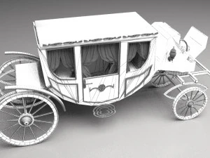 Luxury Horse Carriage 3D Model