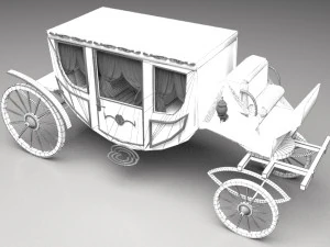 Luxury Horse Carriage 3D Model