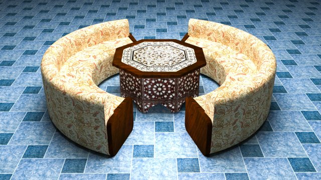 Authentic Dining Set Modelo 3D .c4d .max .obj .3ds .fbx .stl .blend 