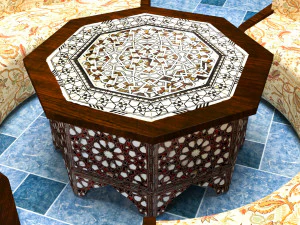 Authentic Dining Set 3D Model