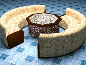 Authentic Dining Set Modelo 3D