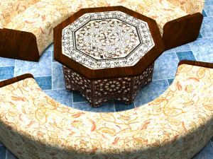 Authentic Dining Set 3D Model