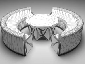 Authentic Dining Set 3D Model