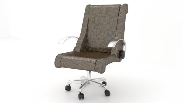 Leather Office Chair 4K 3D Модель .c4d .max .obj .3ds .fbx .stl .blend 