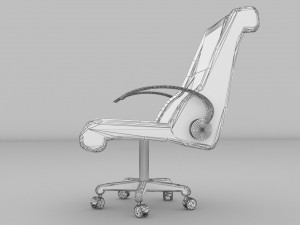 Leather Office Chair 4K 3D Модель