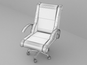 Leather Office Chair 4K 3D Модель