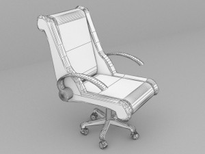 Leather Office Chair 4K 3D Модель