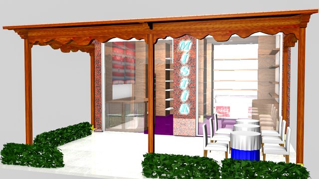 Mistik Cafe Model 3D .c4d .max .obj .3ds .fbx .stl .blend