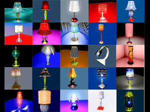 Lampshade Pack - 80 Pieces 3D Model