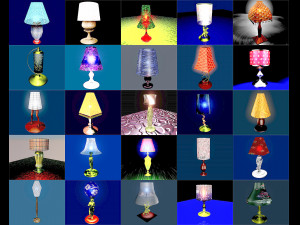 Lampshade Pack - 80 Pieces 3D Model