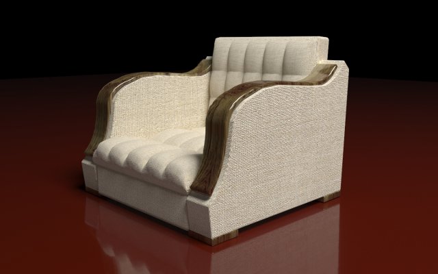 Armchair 3D Model .c4d .max .obj .3ds .fbx .stl .blend 