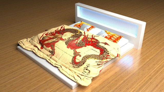 Bed Japan Style 3D मॉडल .c4d .max .obj .3ds .fbx .stl .blend 