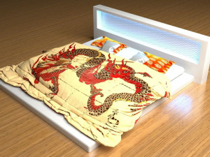 Bed Japan Style Model 3D