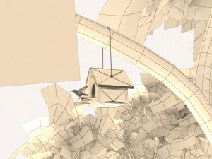 Bird House in Forest 3D Model