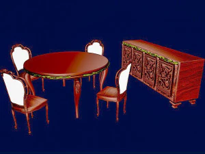 Класичний обідній набір 3D Модель
