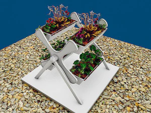 सजावटी फूल के बर्तन 3D मॉडल