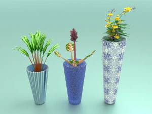 Flower Pots 3D Model