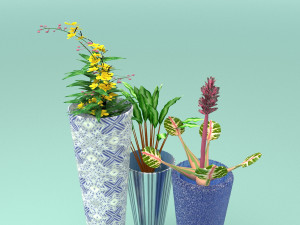 Flower Pots Model 3D