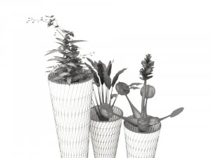 Flower Pots 3D Model