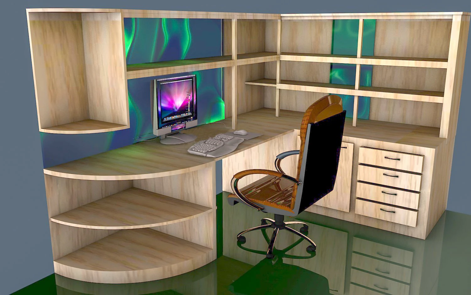 Home Office 6 3D Model .c4d .max .obj .3ds .fbx .stl .blend