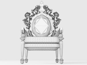 King Throne 5 - 4K 3D-Modell