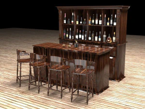 아메리칸 바 2 3D 모델