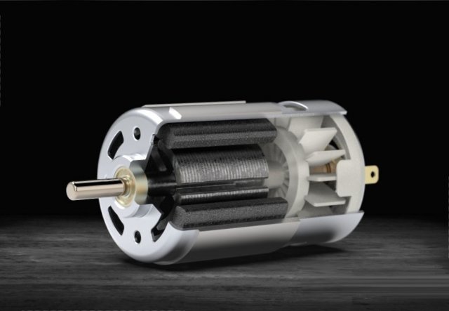 DC Motor 3D Модель .c4d .max .obj .3ds .fbx .stl .blend 
