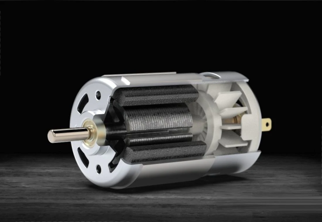 DC Motor 3D Model .c4d .max .obj .3ds .fbx .stl .blend 