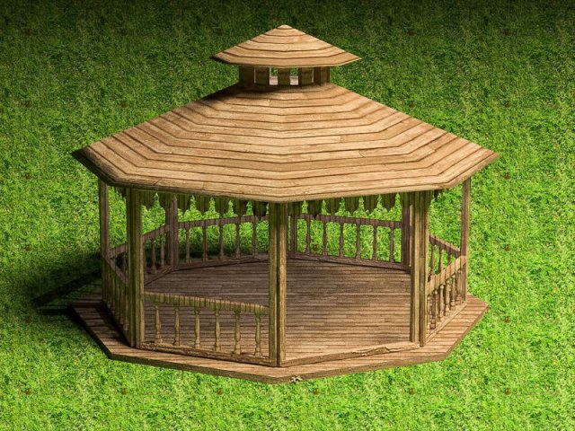 Pergola 3D 模型 .c4d .max .obj .3ds .fbx .stl .blend