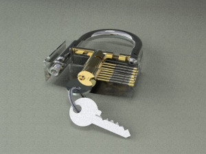 Safety Padlock 3D Model