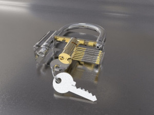 Safety Padlock 3D Model