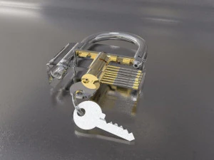 安全挂锁 3D 模型