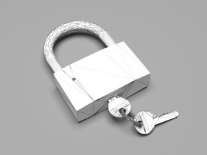 Safety Padlock 3D Model