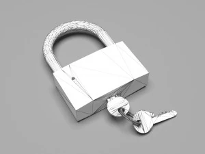 安全挂锁 3D 模型